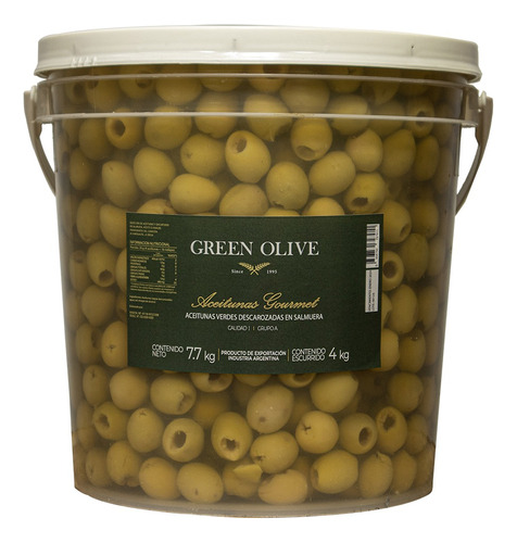 Aceitunas Verdes Desc. Green Olive Nº 0 X 4 Kg. Esc. Balde