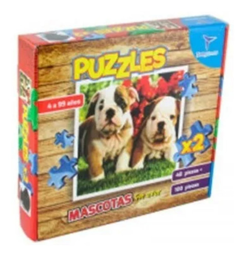 Puzzles Mascotas 48 Y 100 Piezas Rompecabezas 