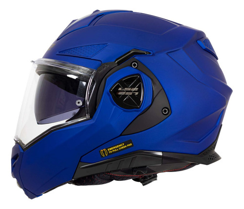 Casco Abatible De Moto Ls2 Ff901 Advant X Solid Azul Mate Tamaño del casco M (57-58 cm)
