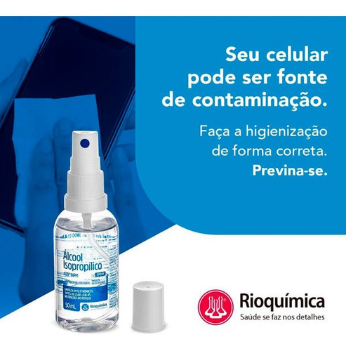 Álcool Isopropílico Spray Limpeza Eletrônico 50ml Rioquímica