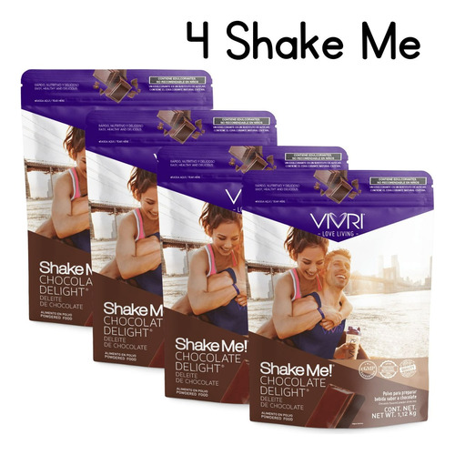 Paquete Vivri 4 Shake Me 20 Pociones C/u - Todos Los Sabores