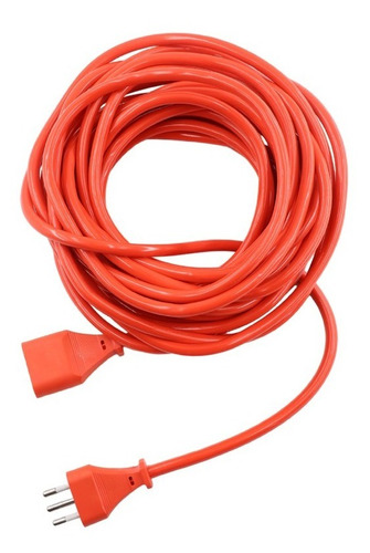 Cable Alargador/extension De Corriente 10m Color Rojo Color Naranja