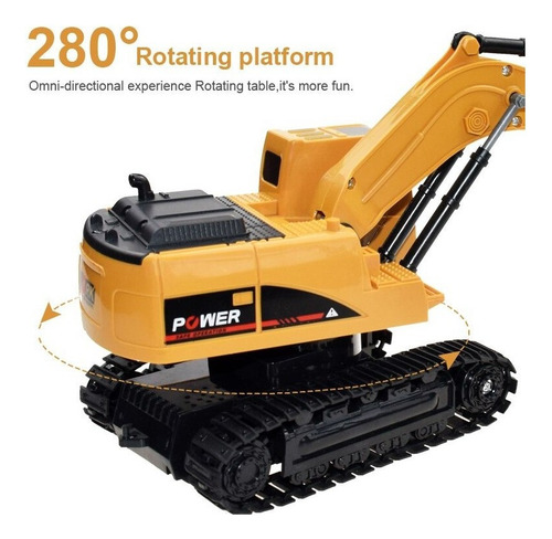 N 1/24 Rc Excavadora Coche Construcción Tractor Pala De