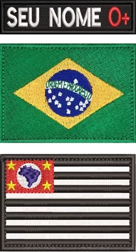 Patch Com Velcro Bandeira Sao Paulo