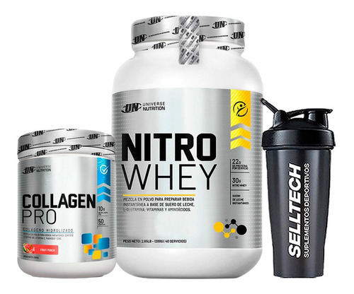 Un Nitro Whey 1.2kg Chocolate+collagen Pro Fruit 500gr