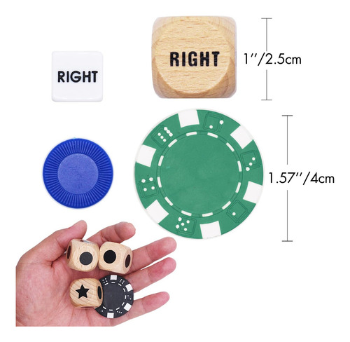 Juego De Dados Central Izquierdo Y Derecho Con 3 Dados De De