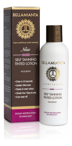 Bellamianta Loción Tintada Autobronceadora - Oscuro, 6.76 .