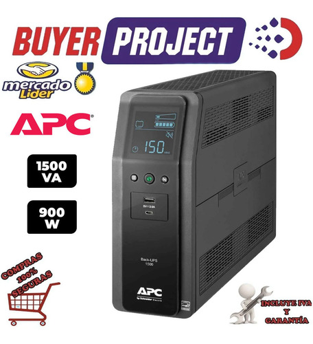 Ups Apc Br1500m2-lm 1500va 900w 10 Tomas Pantalla Lcd 120v