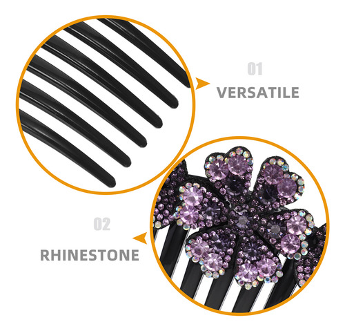 2 Peines Laterales Para El Cabello: Peines De Flores Con Dia