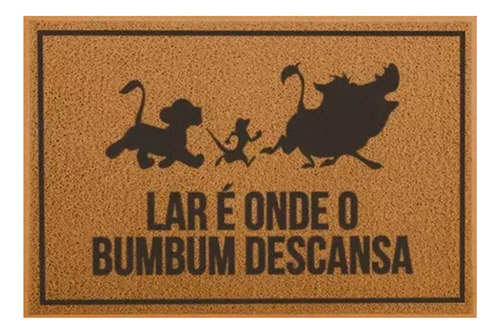 Tapete Capacho Decorativo - Lar É Onde O Bumbum Descansa