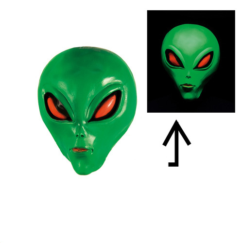 Negra Verde Brillante Máscara De Halloween Extraterrestres