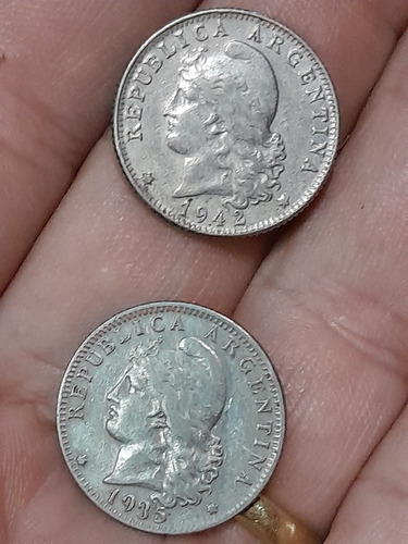2o Centavos Niquel Monedas Año 1935-42 Impecables