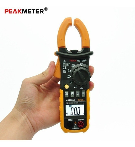 Pinza Amperimétrica  Peakmeter-ms2008a   Digital. Nueva