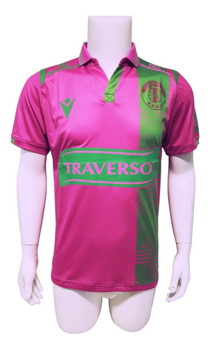 Camiseta Audax Italiano 2022 Tercera Rosada Original Macron