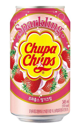 Refrigerante Coreano Chupa Chups Morango 345ml