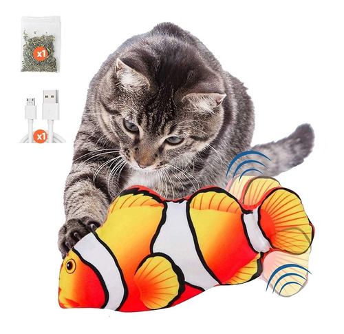 Imagen 2 de 3 de Juguete Interactivo Gatos Gatitos Tik Tok Pez Catnip Usb New