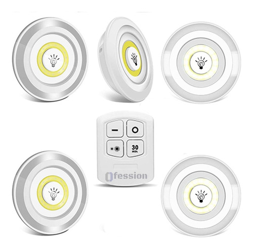 5 Luz Control Remoto Led Cocina Cajones Armarios Reposteros