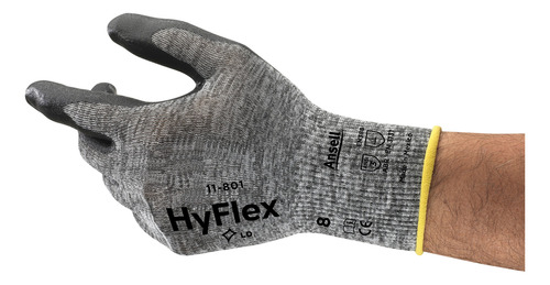 Ansell Hyflex 11-801 - Guantes Ligeros, Comodos Y De Agarre,