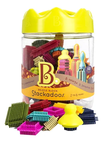 Juego De Bloques De Construcción B. Toys Bristle Block Stack