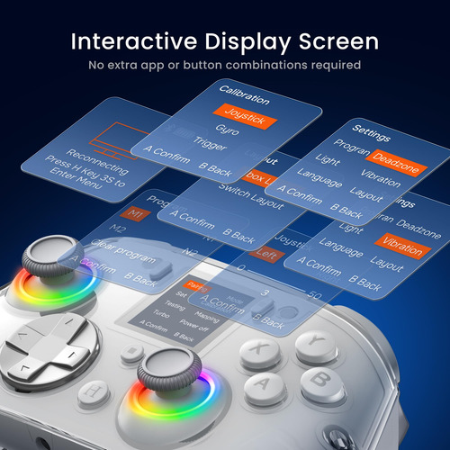 Wireless Gaming Controller Gusgu G7 W/ Interactive Screen