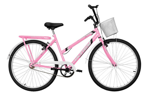 Bicicleta Feminina Wave Vintage Aro 26 Antiga Com Cesto