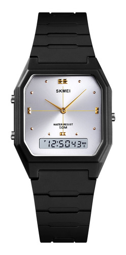 Skmei Reloj Electrónico Digital Ultrafino De Doble Pantalla