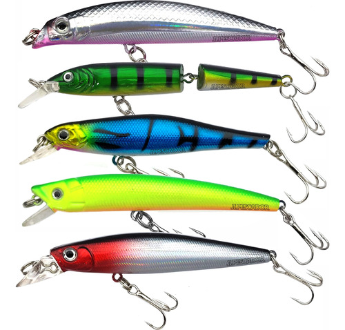 Kit 5 Señuelos Surtidos Pesca