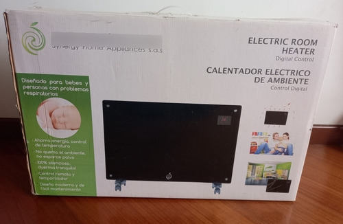 Calefactor Eléctrico Negro Synergya