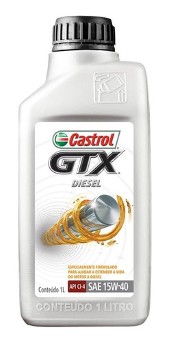 6 Óleo Mineral 15w40 Gtx Diesel Leve Ci4 Castrol Chevrolet