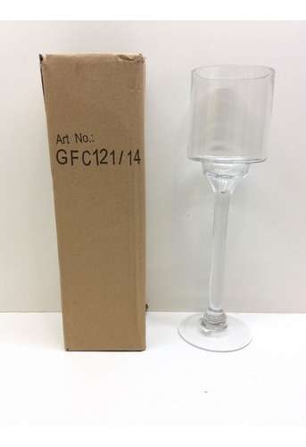 Cys Excel 4 X 14 Clear Glass Stemmed Candle Holder Vas Ccc