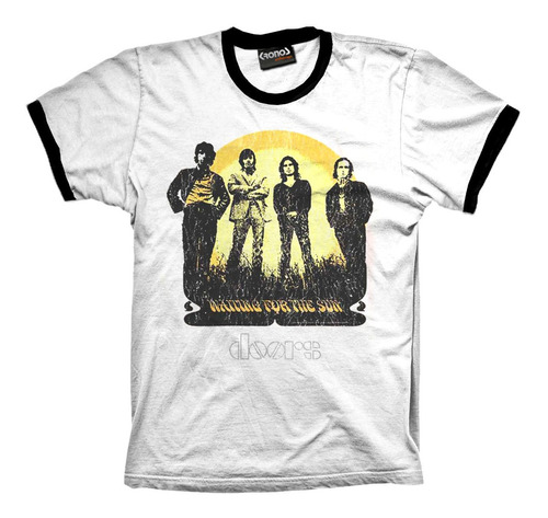 Remera The Doors Waiting For The Sun Ringer Vintage 