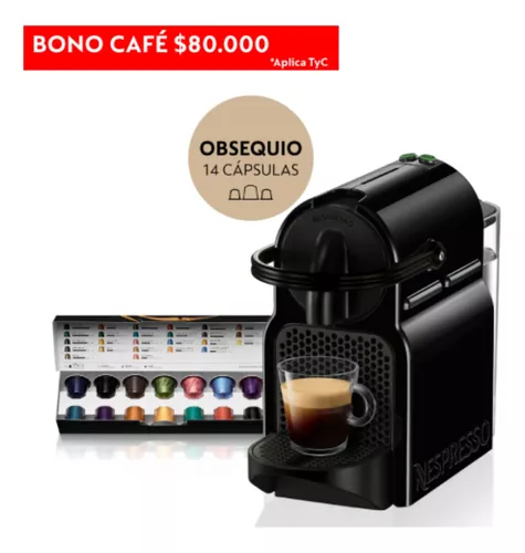 Máquina De Café Nespresso Inissia Negra Color Negro 110V