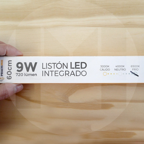 Liston Bajo Alacena Led Integrado 9w 60cm C/ Tecla Encendido