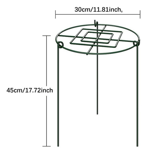 3 Piezas De Jaula De Soporte Para Peonías, Aros De 30x45cm