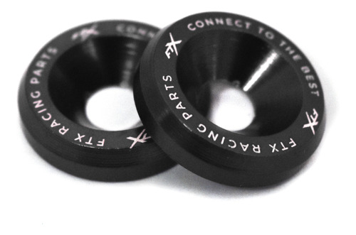 Arandelas Aluminio Moto Auto Atv Ftx 6mm M6 X10u Negro