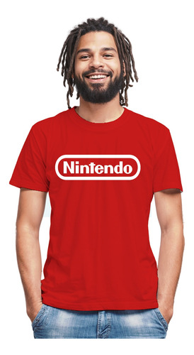 Camiseta Vermelha Nintendo Logo 4343