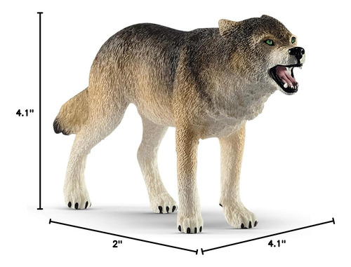 Figura Lobo Gris Schleich Wild Life Juguete Para Niños