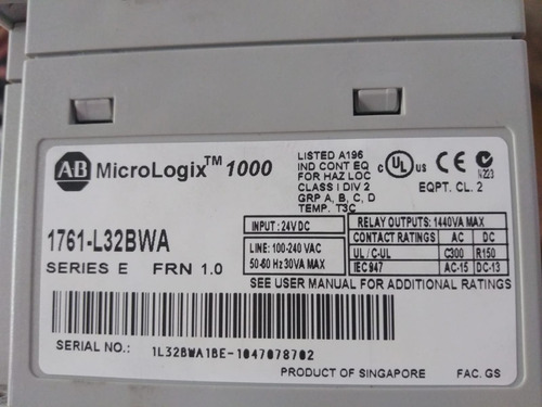 Plc Micrologix 1000 (Usado)