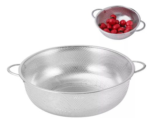 Colador De Acero Con Orejas Grande Acero Inoxidable, 2pcs