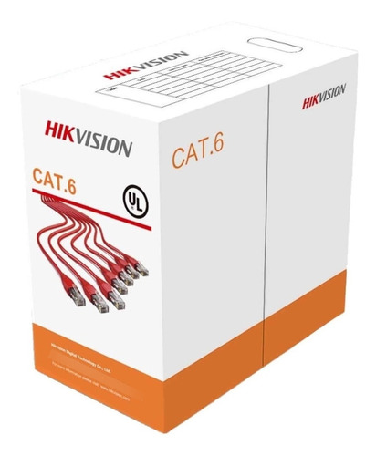 Cable Utp Hikvision Cat6 305mts 0.53mm 100% Cobre Original