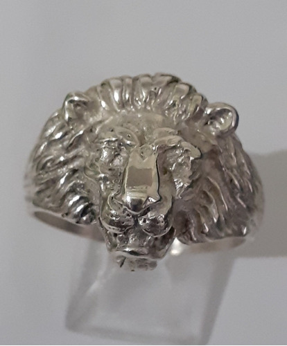 Anillo Cabeza De Leon Plata 925