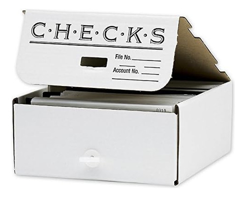 Abc Check Storage Box, Dividers Separate Checks By Quar...