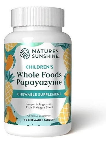 Nature's Sunshine | Whole Food Papayazyme | 350mg | 90 Chewa