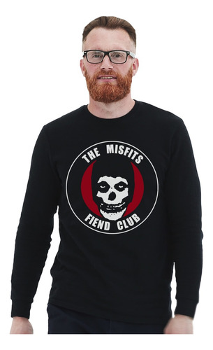 Polera Ml The Misfits Fiend Club Punk Impresión Directa