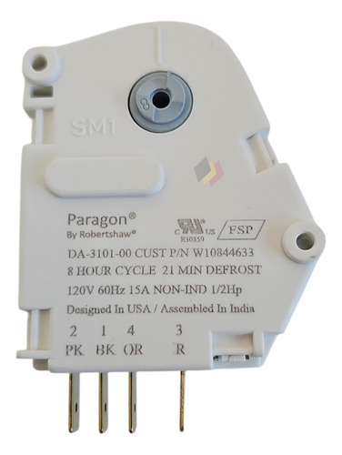 Timer 8 Horas Refrigerador Whirlpool W10844633 Original