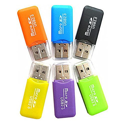 Vizgiz 6 Pack Micro Sd Card Reader Sdxc Tf Usb 2.0 T-flash M