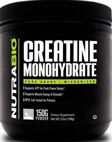 Creatina Monohidratada Nutrabio 150grs. 30 Servicios 