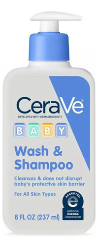 Baby Wash And Shampoo Cerave. Jabón Líquido Bebe 237 Ml