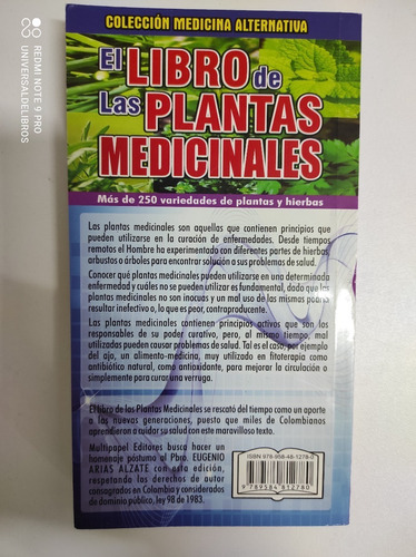 El Libro De Las Plantas Medicinales De Eugenio Arias Alzate