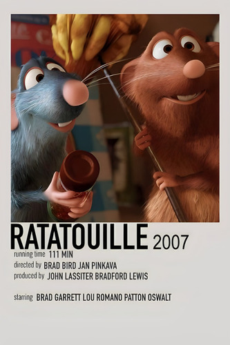 52## Ratatouille Póster Autoadhesivo 100x70cm